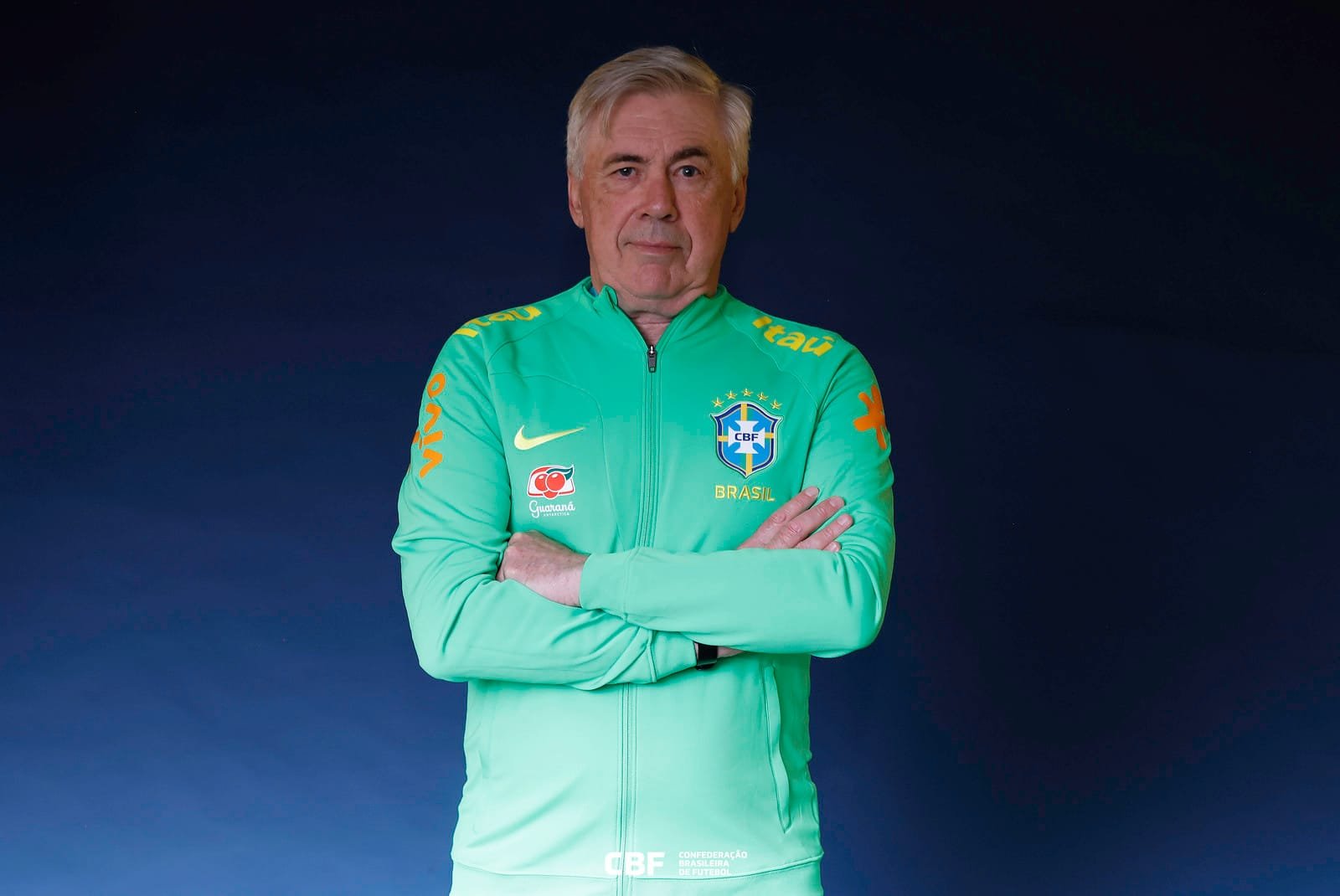 Felipão e Carlo Ancelotti. Foto: @rafaelribeirorio l CBF