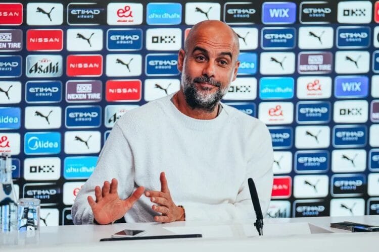 Guardiola. Foto: Divulgação / Manchester City