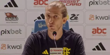 Filipe Luís. Foto: Reprodução/FlaTV