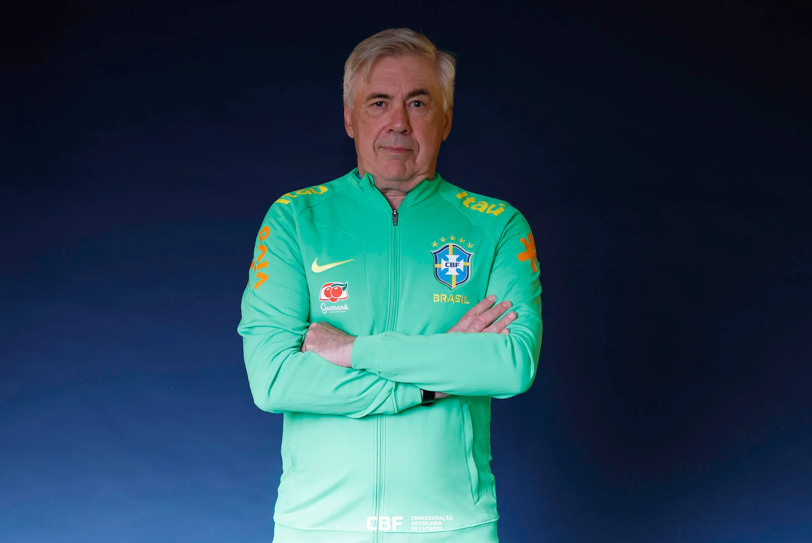 Felipão e Carlo Ancelotti. Foto: @rafaelribeirorio l CBF