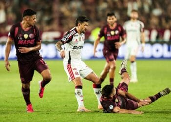 Lanus x Flamengo. Foto: Gilvan de Souza/Flamengo